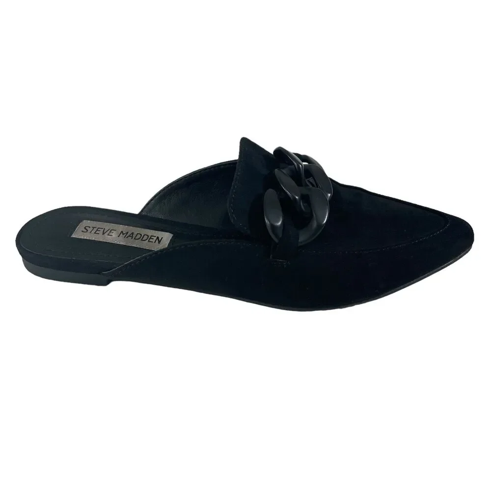 Steve Madden Women's Suede Slip On Slides Shoes Finn Model SZ/6M